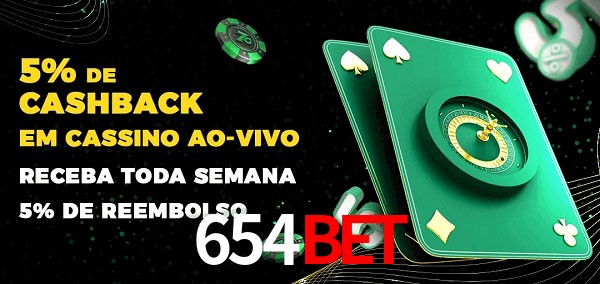 Promoções do cassino ao Vivo 654BET